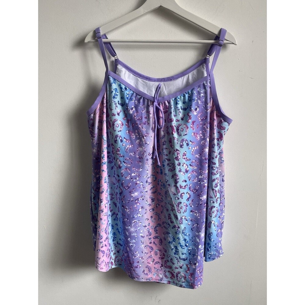 Rotita Tankini Purple Leopard XXL
